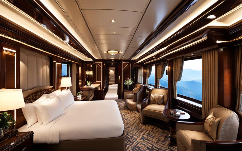 Luxury train cabins